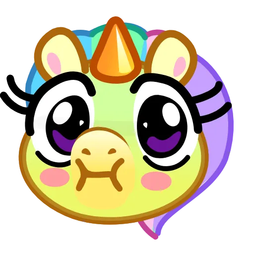 Стикер 20 Unicorn Emoji