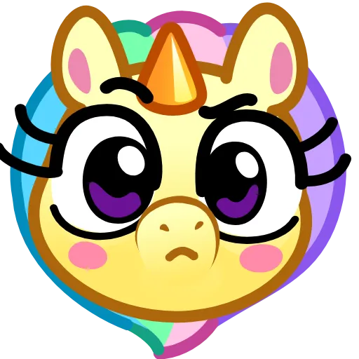Стикер 9 Unicorn Emoji