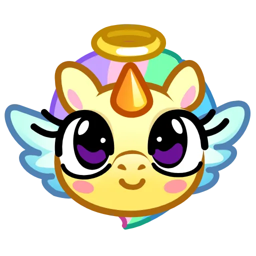 Стикер 4 Unicorn Emoji