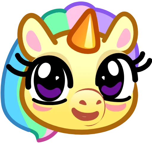 Стикер 2 Unicorn Emoji