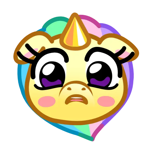 Стикер 14 Unicorn Emoji