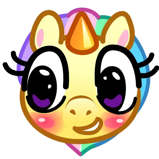 Стикер 42 Unicorn Emoji