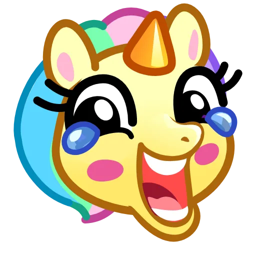 Стикер 3 Unicorn Emoji
