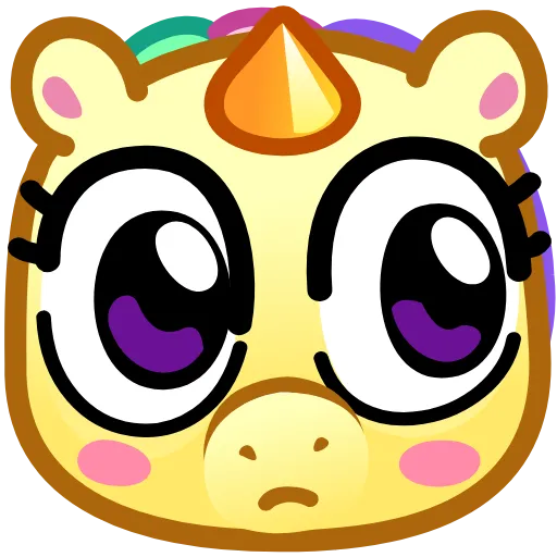 Стикер 24 Unicorn Emoji