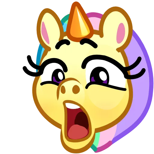 Стикер 47 Unicorn Emoji