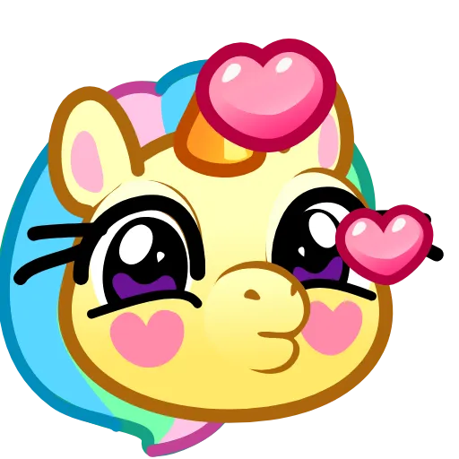 Стикер 7 Unicorn Emoji