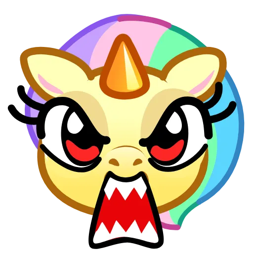 Стикер 15 Unicorn Emoji