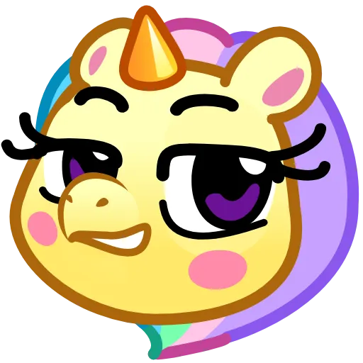 Стикер 12 Unicorn Emoji -