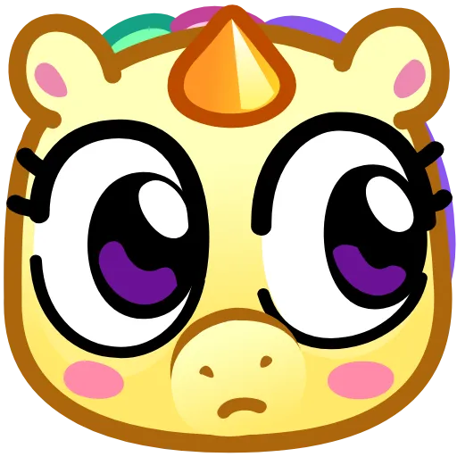 Стикер 24 Unicorn Emoji -