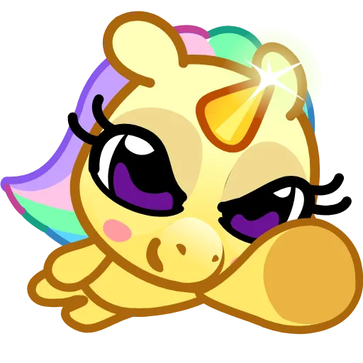 Стикер 26 Unicorn Emoji -
