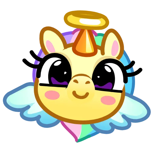 Стикер 4 Unicorn Emoji -