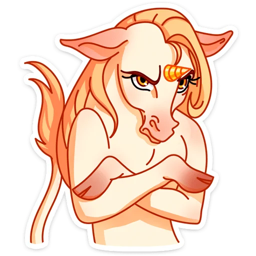 😝 Стикер «Маралинн - кобылка просто огонь» для Telegram