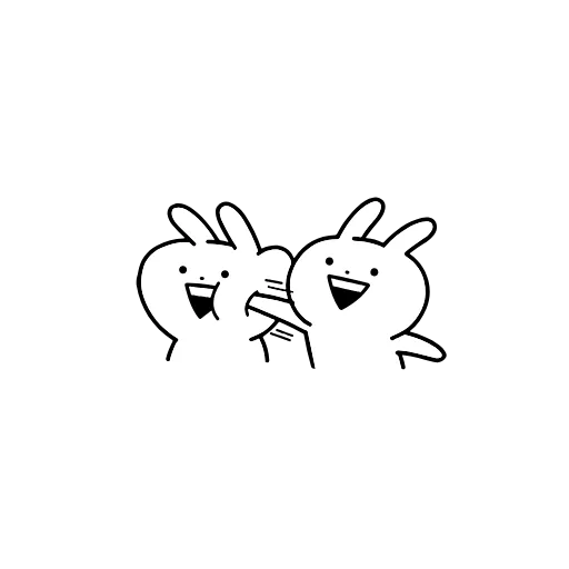 👊 Эмодзи «Усагюн и Некогюн» для Telegram