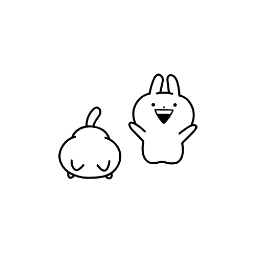 🤗 Эмодзи «Усагюн и Некогюн» для Telegram