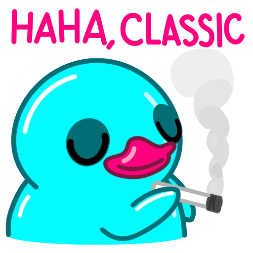 🚬 Эмодзи «Утя циан» для Telegram