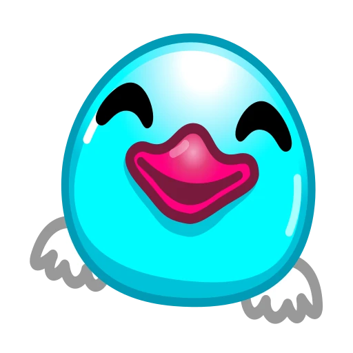 😇 Эмодзи «Утя циан» для Telegram