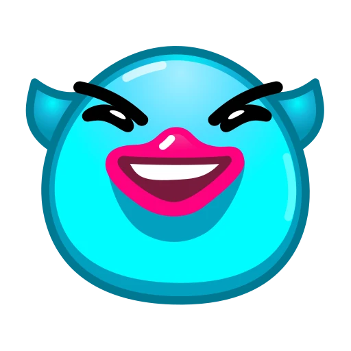 😈 Эмодзи «Утя циан» для Telegram