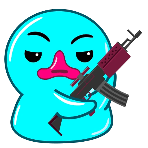 🔫 Эмодзи «Утя циан» для Telegram