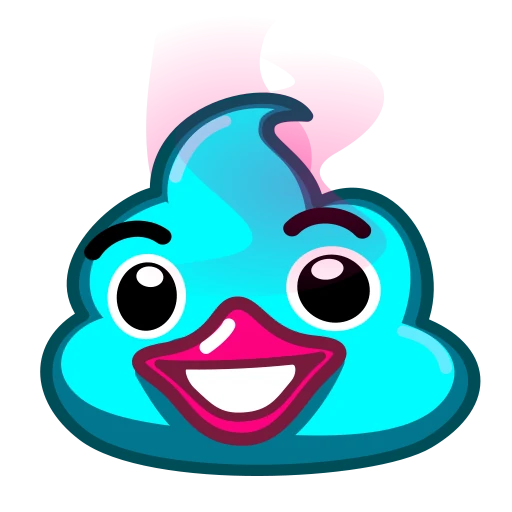 💩 Эмодзи «Утя циан» для Telegram