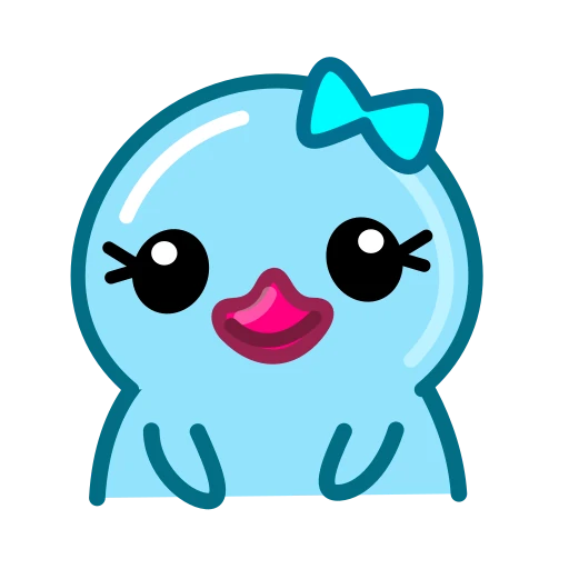 🎀 Эмодзи «Утя циан» для Telegram