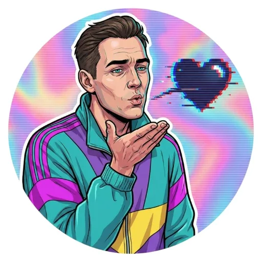 😘 Стикер «VHS Glitch Mood» для Telegram