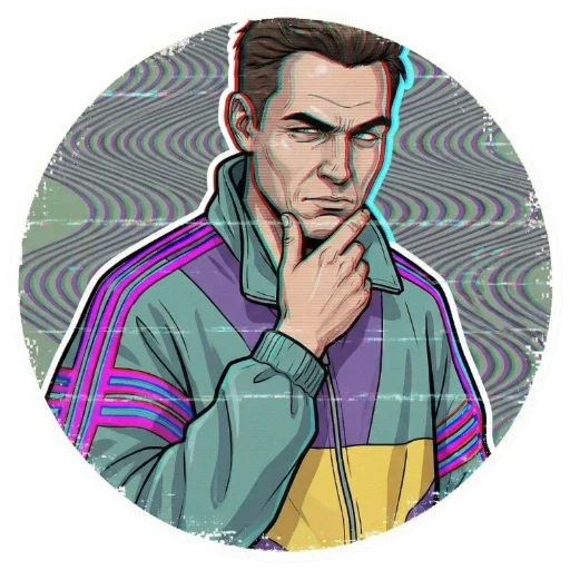 🤨 Стикер «VHS Glitch Mood» для Telegram