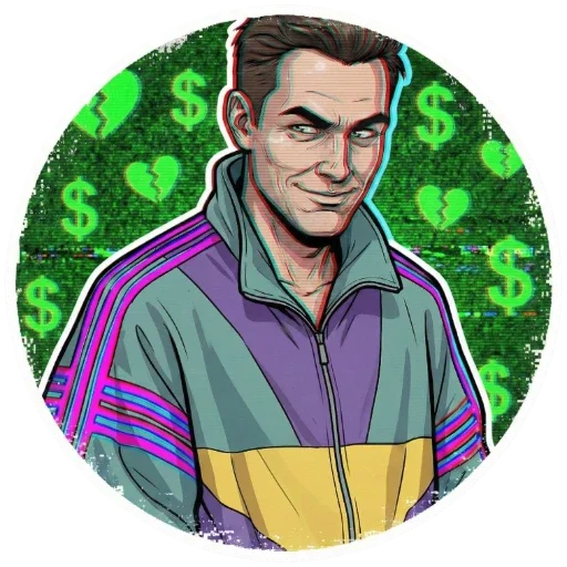 🤑 Стикер «VHS Glitch Mood» для Telegram