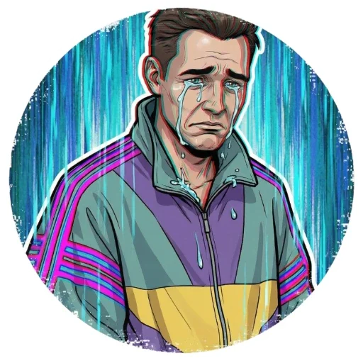 😭 Стикер «VHS Glitch Mood» для Telegram
