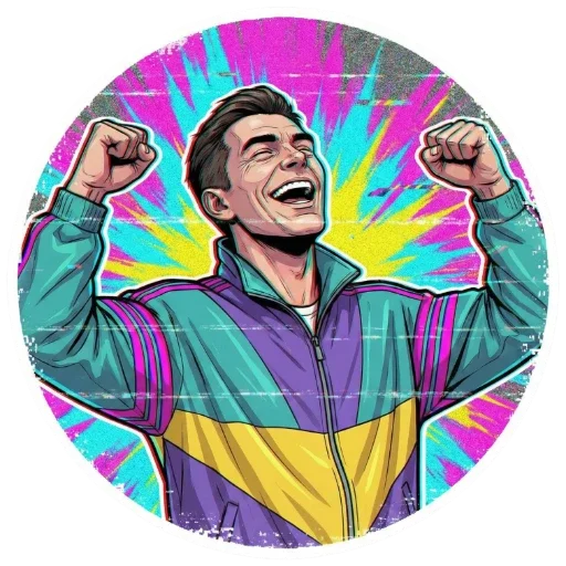 🥳 Стикер «VHS Glitch Mood» для Telegram