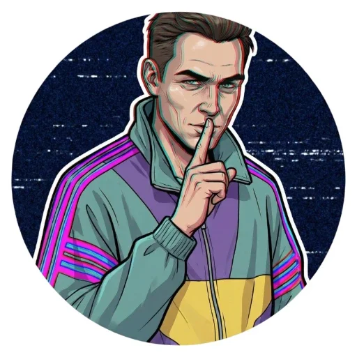 🤫 Стикер «VHS Glitch Mood» для Telegram