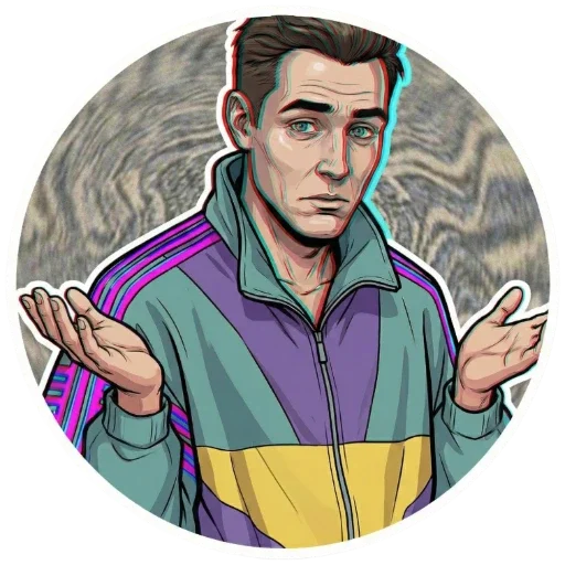 🤷‍♀️ Стикер «VHS Glitch Mood» для Telegram