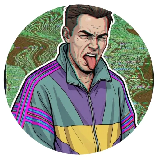 🤢 Стикер «VHS Glitch Mood» для Telegram