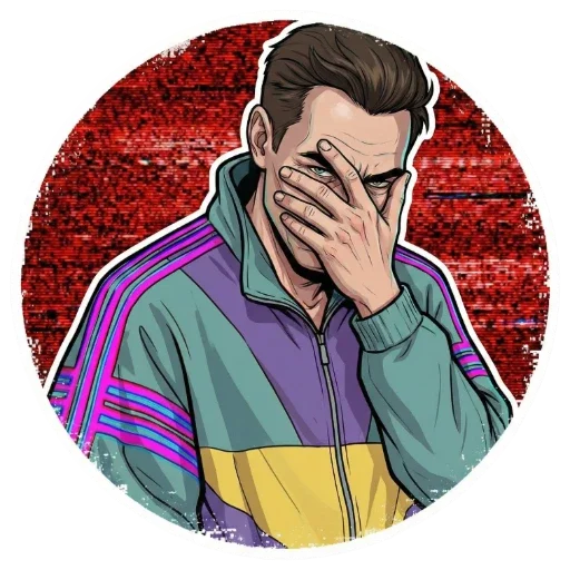 🫣 Стикер «VHS Glitch Mood» для Telegram