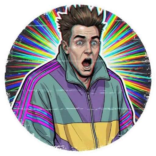 🫨 Стикер «VHS Glitch Mood» для Telegram