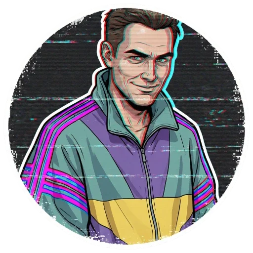 Стикерпак VHS Glitch Mood для Telegram