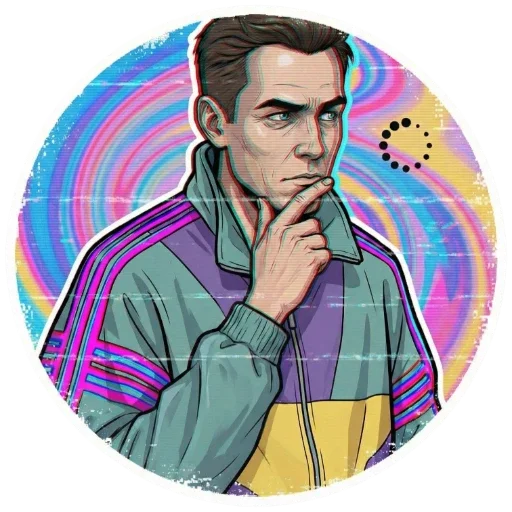 🤔 Стикер «VHS Glitch Mood» для Telegram