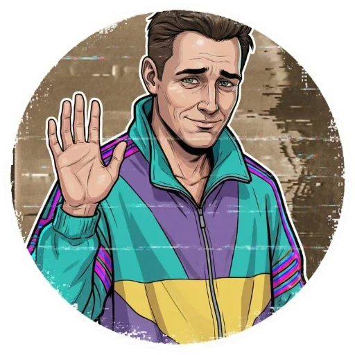 ✋ Стикер «VHS Glitch Mood» для Telegram