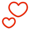 Стикер 37 ❤️ Hearts - сердечки эмоджи