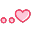Стикер 20 ❤️ Hearts - сердечки эмоджи