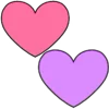 Стикер 17 ❤️ Hearts - сердечки эмоджи
