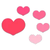 Стикер 55 ❤️ Hearts - сердечки эмоджи