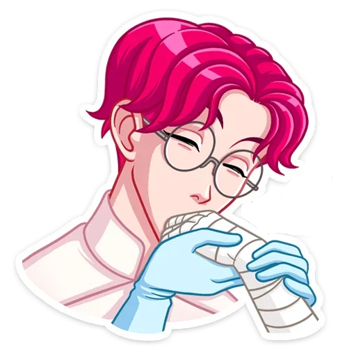 😘 Стикер «Доктор Валентайн без надписей» для Telegram