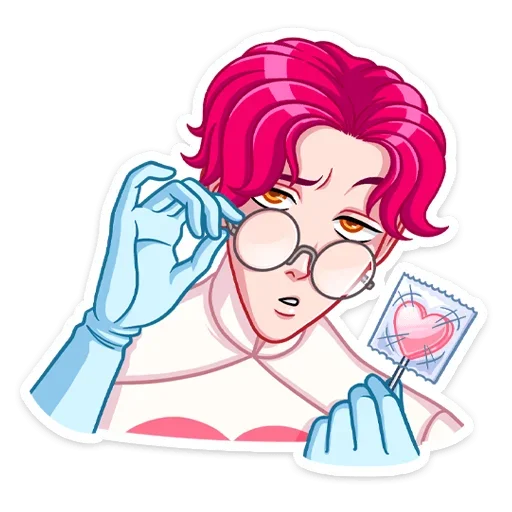 ❤ Стикер «Доктор Валентайн без надписей» для Telegram