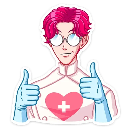 👍 Стикер «Доктор Валентайн без надписей» для Telegram