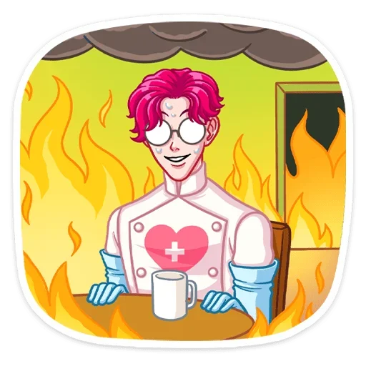 😨 Стикер «Доктор Валентайн без надписей» для Telegram