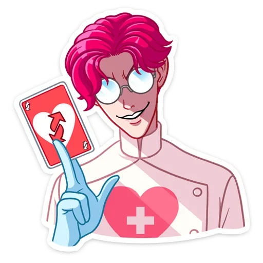 🔃 Стикер «Доктор Валентайн без надписей» для Telegram