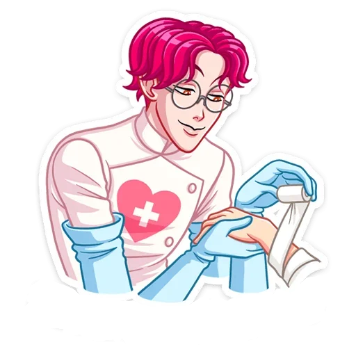 ☺ Стикер «Доктор Валентайн без надписей» для Telegram