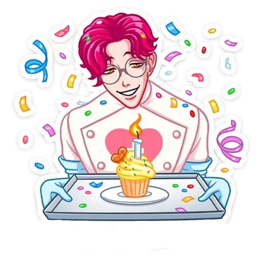 🥳 Стикер «Доктор Валентайн без надписей» для Telegram