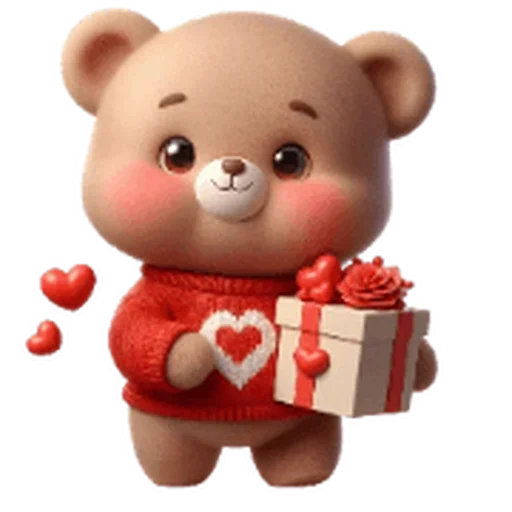 ❤️ Стикер «Valentines Bear» для Telegram
