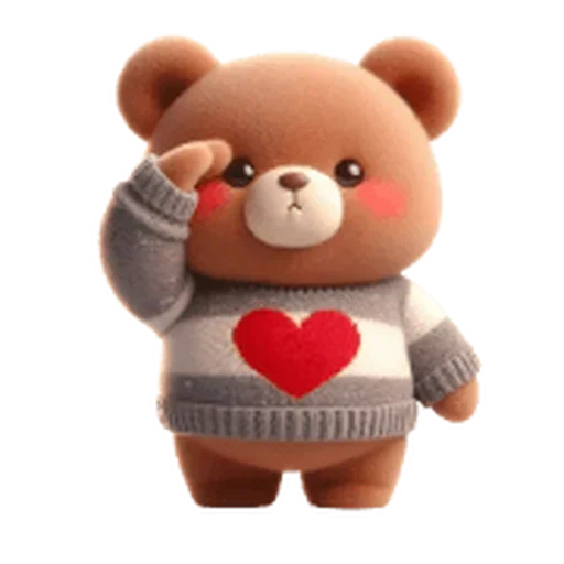 ❤️ Стикер «Valentines Bear» для Telegram